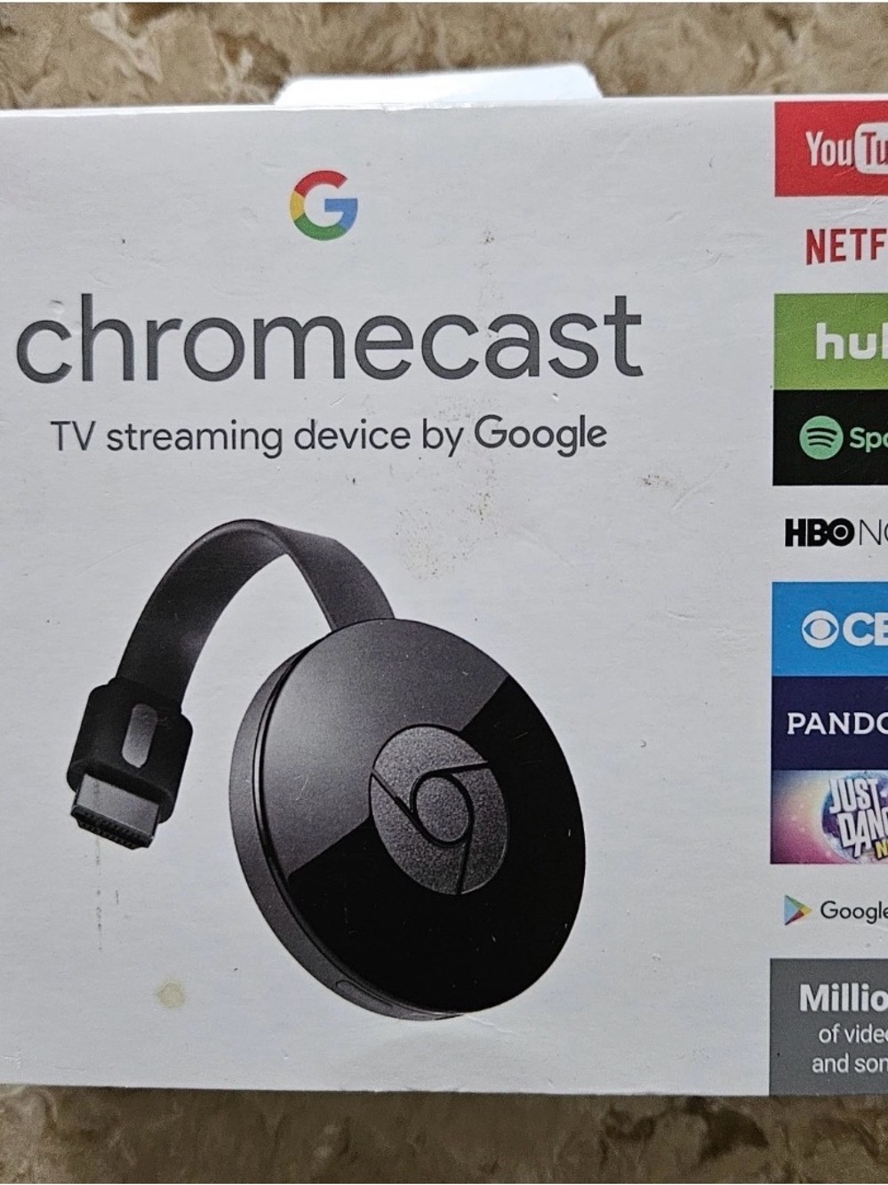 Google Chromecast Streaming Media Player - Black 2nd Generation